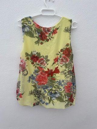Blusa ANDYUS flores amarilla talla M