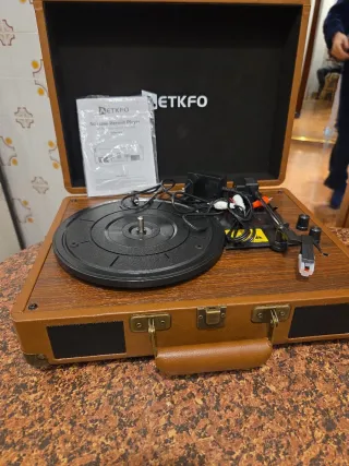 Maleta Tocadiscos Marrón