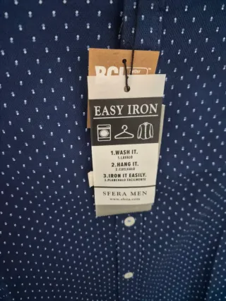Camisa Sfera azul marino estampado Talla S