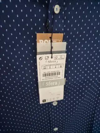 Camisa Sfera azul marino estampado Talla S