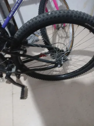 Cuadro Bici Negro con Sillín y Rueda