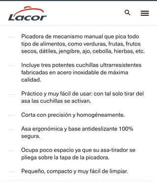 Cortador Manual Lacor