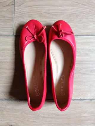 Manoletinas rojas talla 36