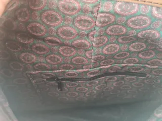 Bolso de piel auténtica marrón