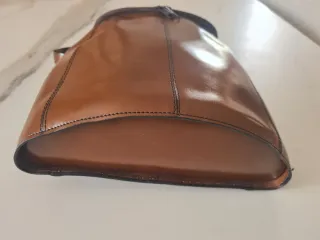 Bolso de piel auténtica marrón
