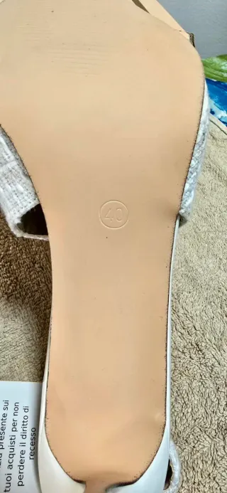 Scarpe eleganti donna tacco oro e bianco