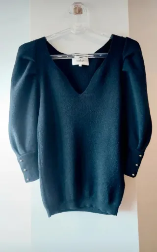 Jersey Ba&sh Negro Talla S Lana 42% y Algodón 45%