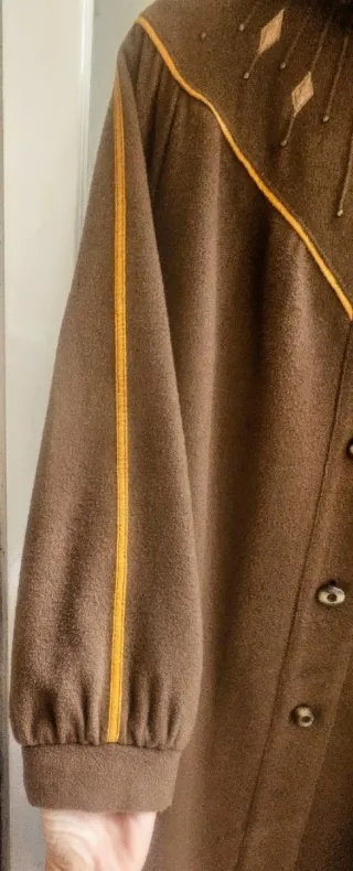 Abrigo vintage 80s alemán lana virgen M