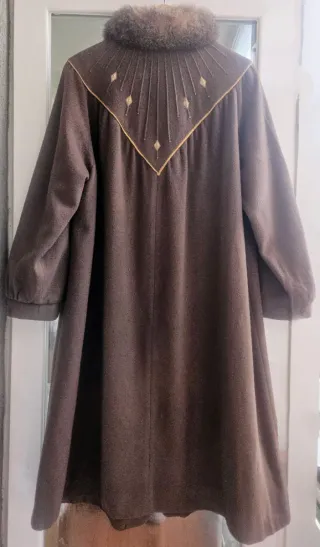 Abrigo vintage 80s alemán lana virgen M