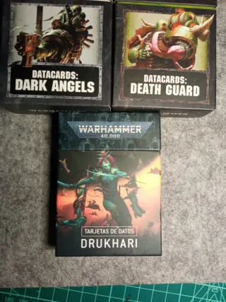 Datacards Warhammer 40k (Dark Angels, Death Guard,