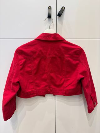 Cazadora vaquera rojo Stradivarius L Jacket