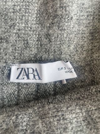 Falda punto Zara gris