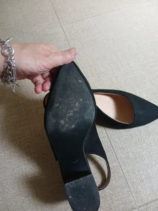 Sandalias Slingback Mujer Negras