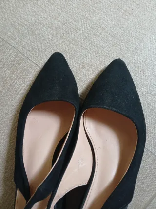 Sandalias Slingback Mujer Negras