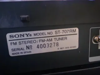 Mini Cadena Sony ST-707 RM con Altavoces.