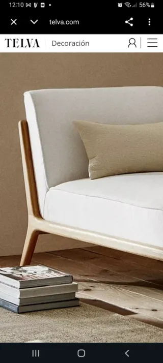 Chaise longue madera y lino Zara Home