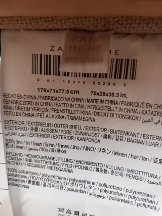 Chaise longue madera y lino Zara Home