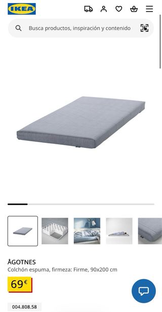 Colchón IKEA ÅGOTNES 90x200 cm