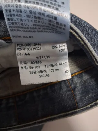 Jeans Levi's 501 Blu Taglia M