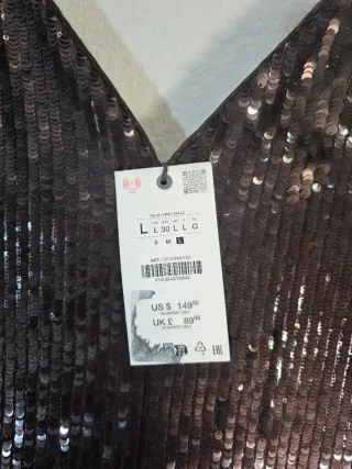 Mono Zara Lentejuelas Viral Talla Única