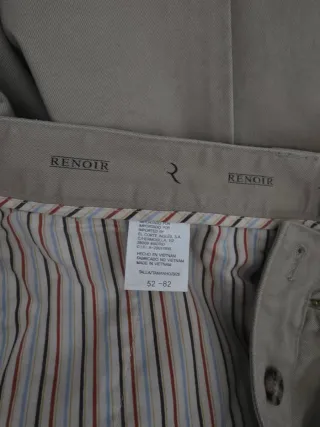 Pantalón beige talla 52 Renoir