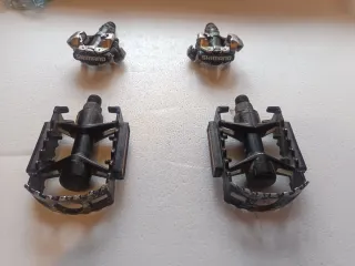 Pedales Shimano M520SPD negro MTB y pedales normal