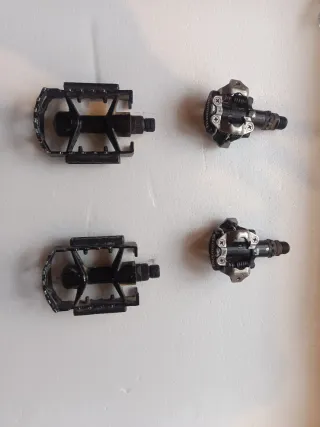Pedales Shimano M520SPD negro MTB y pedales normal