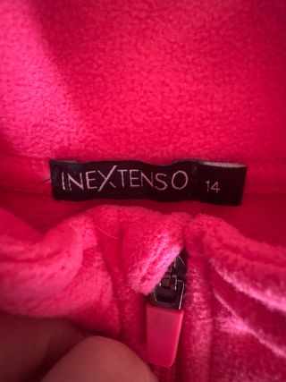 Forro polar rosa con cremallera