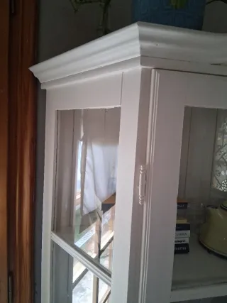 Vitrina de madera y cristal