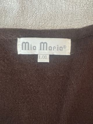 Cardigan marrone con perline e paillettes Tg L/XL