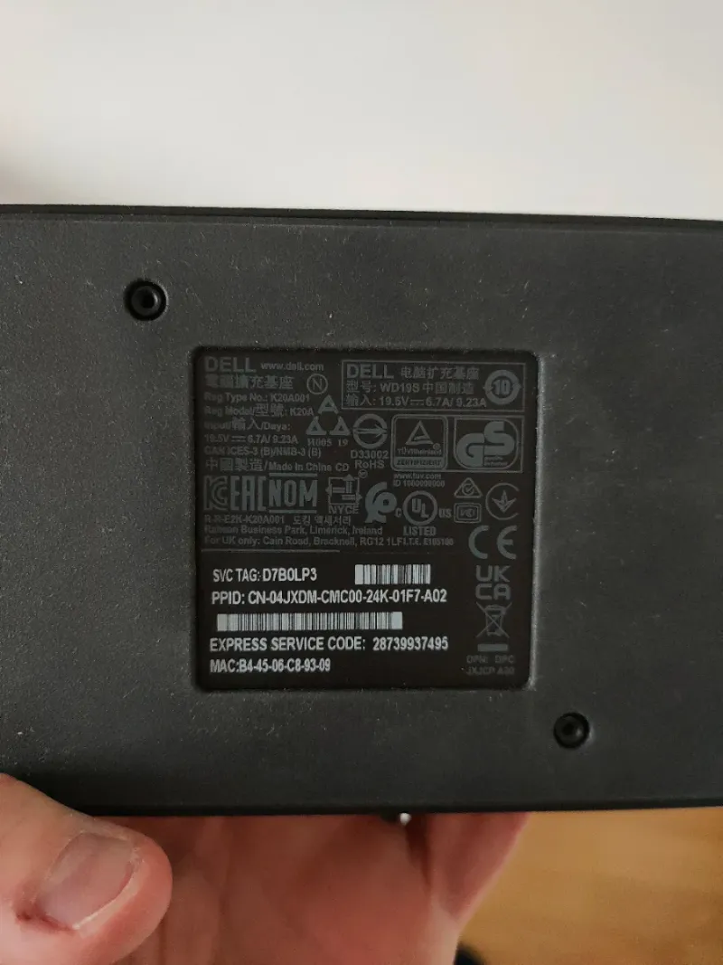 Dell WD19TB Docking Station Thunderbolt afbeelding 4
