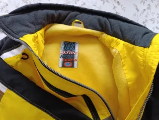 Anorak da sci giallo e nero