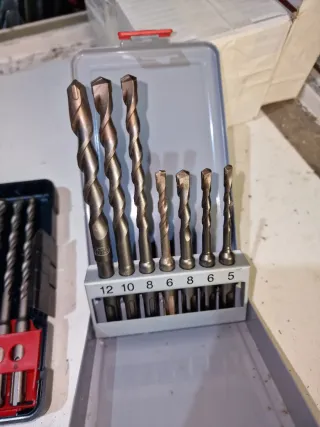 3 Estuches Brocas SDS Bosch y Hilti