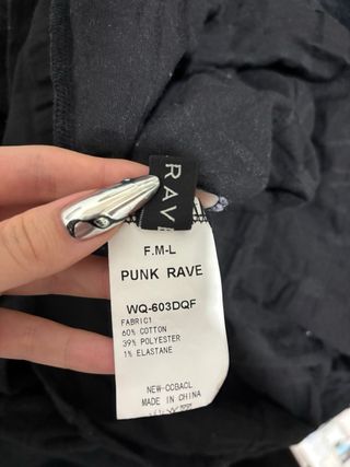 Vestido PUNK RAVE con hebillas negro