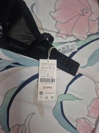 Sujetador Oysho Negro Talla 70