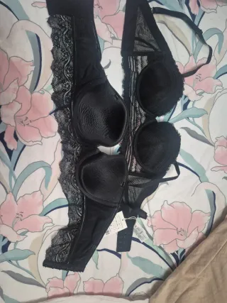 Sujetador Oysho Negro Talla 70