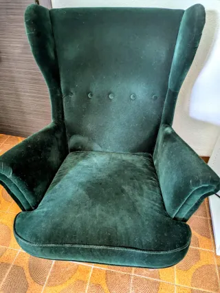 Sillón Orejero Ikea Verde Tela