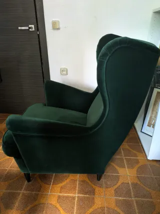Sillón Orejero Ikea Verde Tela