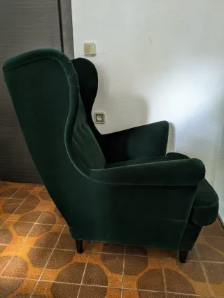 Sillón Orejero Ikea Verde Tela