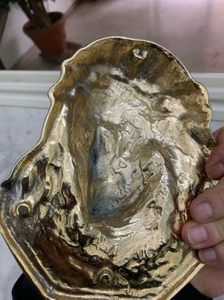 Decorazione vintage testa Cristo ottone