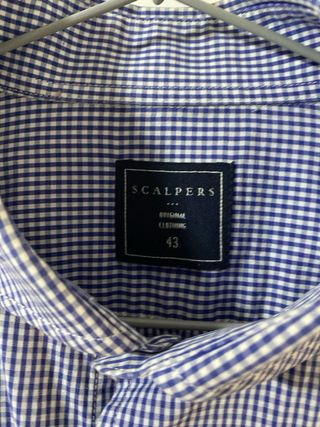 Camisa Scalpers cuadros azul marino Talla 43