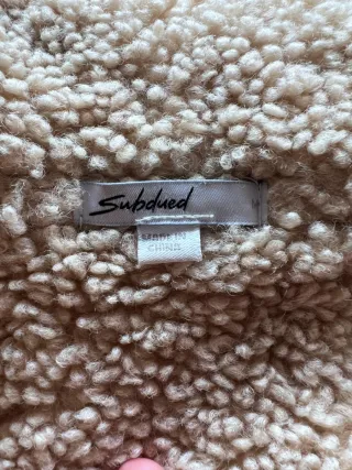 Cazadora piel borreguillo marrón Talla M