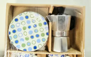 Set 2 Tazzine + Moka Caffettiera