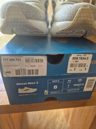 Zapatillas Brooks Ghost Max 2 Blancas/Grises