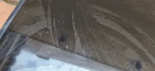 Mesa de exterior cristal y metal