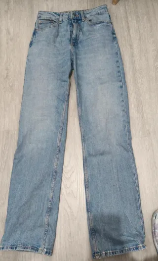 Pantalón vaquero ancho azul