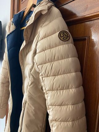 Plumífero largo Ternua Talla M Beige/Azul