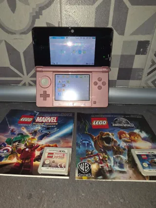 Nintendo 3DS Rosa + 2 Juegos