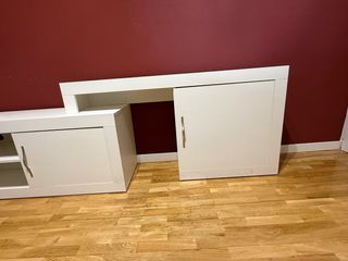 Mueble TV blanco melamina