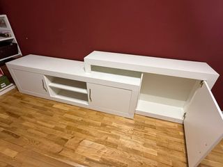 Mueble TV blanco melamina